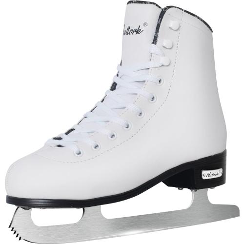 Nattork Figure Skates Excellence Stainless Steel Blades Ice Figure Skating with Enhanced Support Strength Performance and Ultimate Comfort for Youth and Adult
