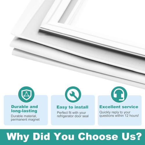 242193206 Refrigerator Door Gasket for Frigidaire Kenmore Crosley Westinghouse, 41.62''x 28.5'' Replaces AP5806733, PS9493819, Refrigerator Door Seal Replacement Parts Fresh Food Door Gasket