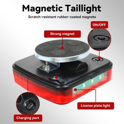 Wireless Trailer Lights Magnetic, Upgrade Rechargeable Wireless Trailer Tow Lights LED Kit, IP65 Waterproof, 10-Hour Battery Life, 100 FT Signal Synchronization for Towing Truck Camper RV Boat