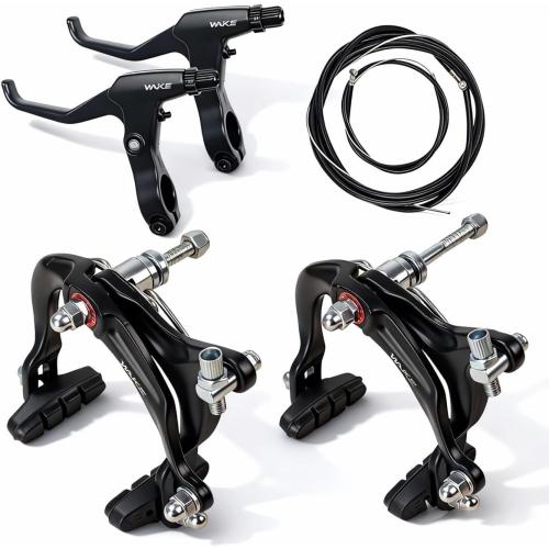 CYSKY Bike Brakes Set, Front and Rear C-Type Brakes Calipers, Include Inner and Outer Cables and Bike Brake Levers Kit for MTB Road Bicycle