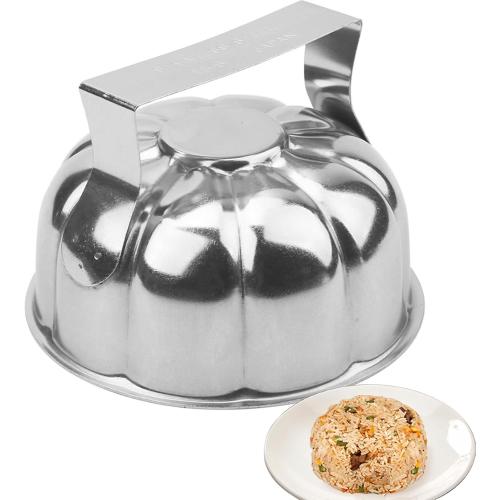 Flower Shaped Rice Mold Fried Rice Press Mold Stainless Steel Rice Shaper Mold for Egg Fried Rice Omurice Omelette Rice Sushi Plating