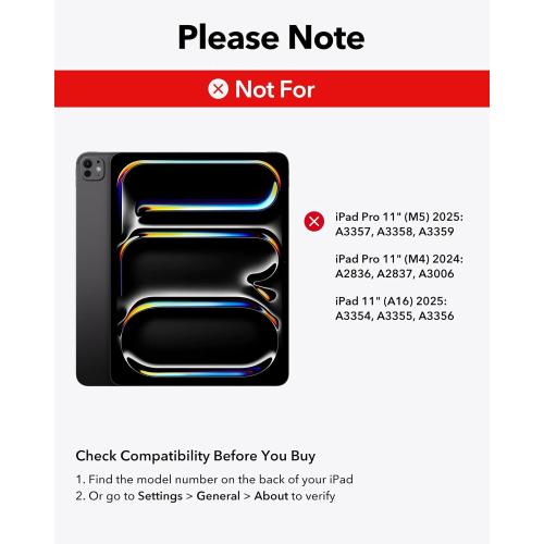 ESR for iPad Air 11 inch Case with Keyboard M4/M3/M2 (2026/2025/2024), iPad Pro 11 & Air 5/4th Magic Keyboard Case, Easy-Set Floating Cantilever Stand, Precision Multi-Touch Trackpad, White