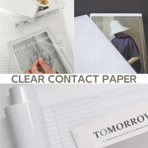 COSNIGHT Clear Contact Paper Kitchen Oil Proof Waterproof Wallpaper Self Adhesive Vinyl Film High Temperature Resistant Transparent Removable Paper for Cupboard Doors Walls Kitchen 11.8In*118In
