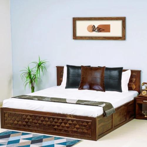 Leather Cushion Case 16 X 16 Inch, Pack of 2 Thick Antique Brown Modern Decorative Square Bedroom, Living Room Pillow Cover for Couch Bed Sofa