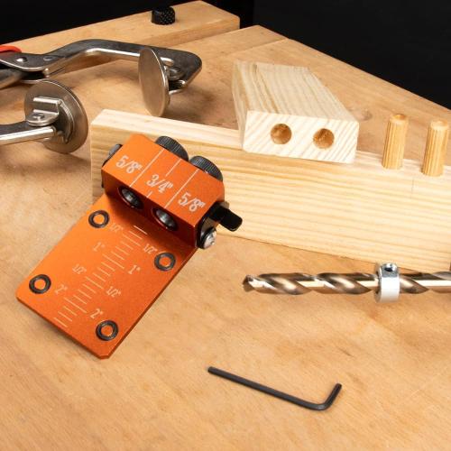 O'SKOOL 3/8 Self-Centering Dowel Jig Kit with Cobalt M-35 Drill Bit