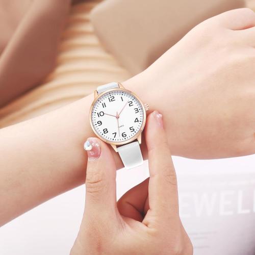 IBSO Women Watches Leather Mesh Strap Round Case Analog Fashion Ladies Wrist Watches