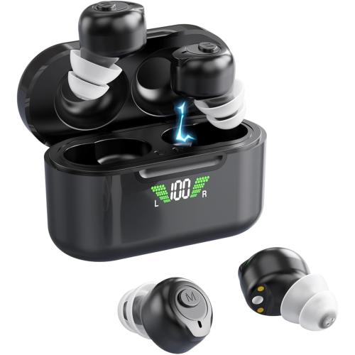 Rechargeable Hearing Aids with Bluetooth for Seniors and Adults - Digital Personal Sound Hearing Amplifiers Pair w/Charging HD LCD Carrying Case, Active Noise Cancelling, No-Programming, Easy to Use