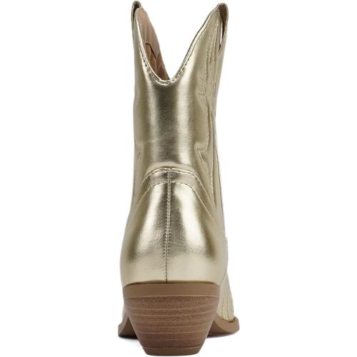 Soda RIGGING ~ Women Western Stitched Pointe Toe Low Heel Ankle Mid Shaft Boots (SIZE 6)