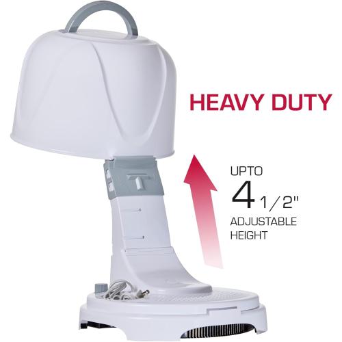 Red by Kiss 3000 Ceramic Tourmaline Professional Hood Dryer, 4 Heat Settings Blow Dryer for Home & Salon, Height Adjustable Convenient Big Hood Size Extra Coverage (1875 Wattage)