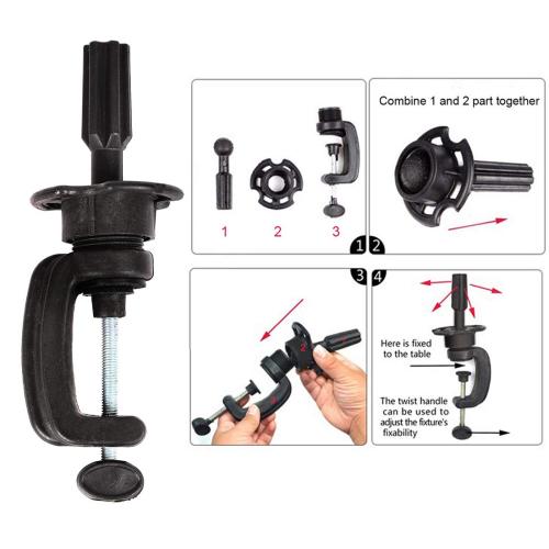 Morris 28Inch Mannequin Head With Synthetic Fiber Hair Styling Training Manikin Cosmetology Doll Head With Clamp Stand (Black)