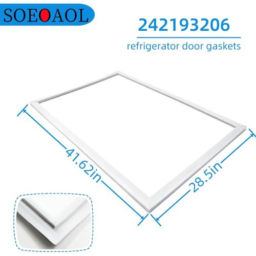 Color White Upgraded 242193206 Refrigerator Door Gasket, compatible with Kenmore Frigidaire Crosley Westinghouse refrigerator door seal replacement, Replacement for AP5806733.【white]