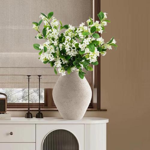 Melorca&Guilla Artificial Plants,6PCS 32 Green Faux Branches for Vase Faux Greenery Stems,Artificial Plants Fake Plants for Shop Garden Office Home Décor (6, Daphne)