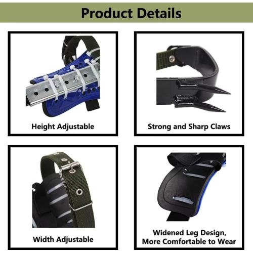 Tree Climbing Spike, Tree Climbing Spike Set 2 Gears Non-Slip Tree Climbing Gear, Tree Climbing Tool Equipment with Gaff Guards for Climbers, Logging, Fruit Picking