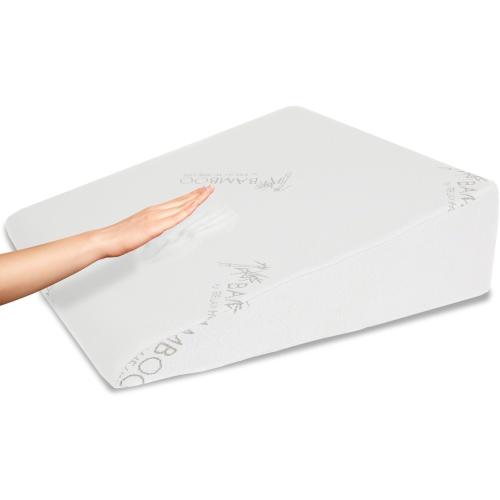 7.5 Inch Bed Wedge Pillow for Acid Reflux or Sleeping | 1.5 Inch Memory Foam Top with Stay Cool Cover | Incline Leg Elevation Pillows | Ideal for Gerd, Heartburn, and Snoring (25 Wx26 Lx7.5 H)