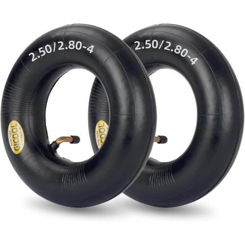 2.80/2.50-4 Inner Tubes, 2 Pack with TR87 Valve Stem, Heavy-Duty Inner Tubes, Replacement Tubes for Wheelbarrows, Hand Trucks, Dollies, Lawn Mowers, Scooters, Go Karts