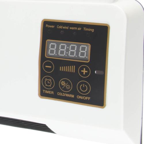White With Red Flower Bedroom Wall Mounted Air Heater Space Saving Warm Air Blower for Bedroom Shower Room (Plug 110V)
