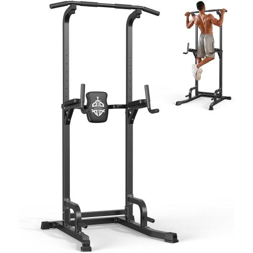 Sportsroyals Power Tower Pull Up Bar Station, 450LBS Stable Pull Up Dip Station for Home Gym Strength Training Equipment | FED Fitness