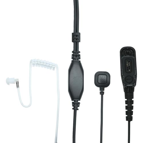 Throat Mic Tactical Walkie Talkies Earpiece Headset with Finger PTT Compatible with Midland LXT630VP3 LXT600VP3 LXT500VP3 2 Way Radio