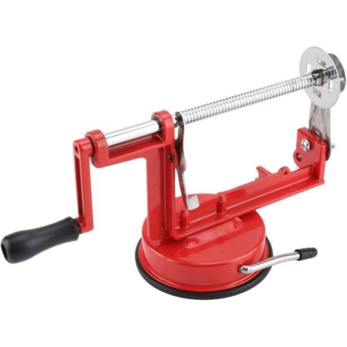 Potato Spiral Cutter, Twisted Potato Slicer Stainless Steel French Fry Cutter Hand Crank Curly Fries Potato Cutter with Suction Base for Potato