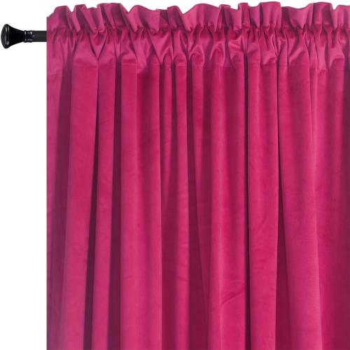 Roslynwood Velvet Berry Curtain 120 inch Long - Curtains Block Light Rod Pocket Thermal Insulated Window Drapes Set for Living Room/Bedroom/Dining Room, W52 x L120, 2 Panels