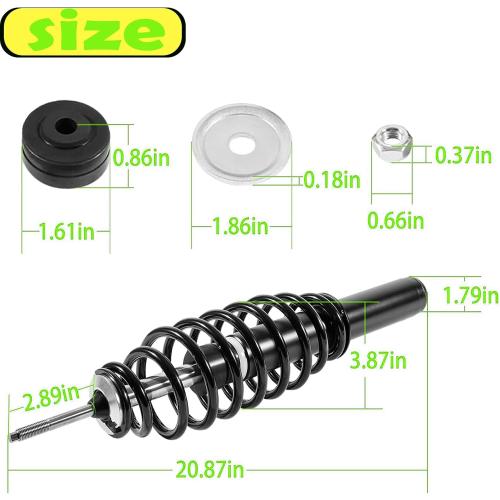 Front Left & Right Shock Absorber for John Deere Gator UTV HPX, HPX 615E, 815E, XUV620I, XUV850D,Replaces AM137957 AM135372 Front Coil-over Spring Shock Absorbers -1 piece