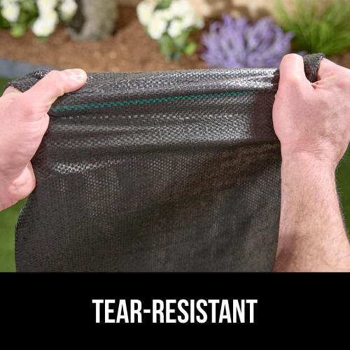GORILLA GRIP Weed Barrier Fabric, 6 FT x 100 FT, Heavy Duty Woven Landscape Fabric 3.2oz, Weed Control Ground Cover for Garden Beds & Mulch Permeable Underlayment for Landscaping Home & Commercial Use