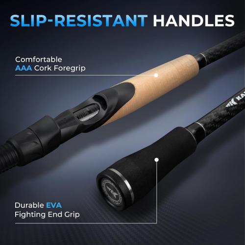 KastKing Spartacus Passage Travel Fishing Rods, Portable 4-Piece Spinning & Casting Rods, Extra Twin-Tip, IM7 Graphite Blanks, Stainless Steel Guides with Zirconium Oxide Rings, EVA Handle