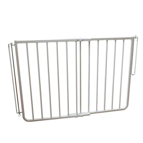 Cardinal Gates SS30OD Outdoor Baby Gate for Top of Stairs-Adjustable Outdoor Dog Gate-Aluminum Safety Gate for Kids & Pets - Can Install at Angles - 27 to 42.5 Inches Wide - White - USA Based Company