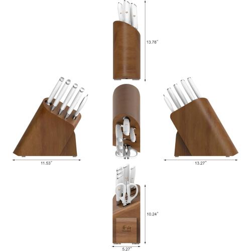 Cangshan L1 Series 7-Piece Cleaver Knife Block Set, Forged German Steel, White, 1027129