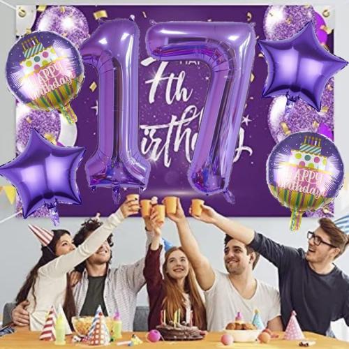 12th Birthday Decorations Party Supplies,15 Pcs 40inch Number 12 Purple Balloons set,12th Foil Mylar Balloons Latex Balloon Decoration,12th Party Balloons,12th Anniversary Party Decorations
