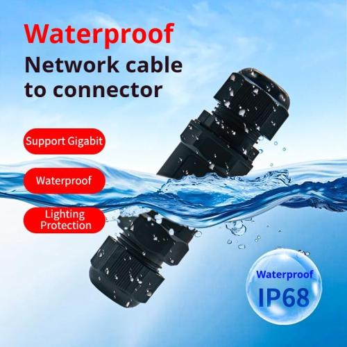 Starlink Ethernet Adapter Kit: IP68 Waterproof and Lightning Protection RJ45 Coupler for Starlink Mini Network LAN Cable Extender - Suitable for Repair and Extend Network Cables (PoE not Supported)