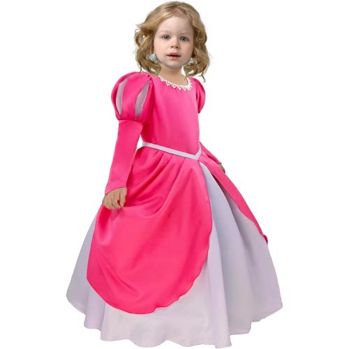 Size Medium Kids Color Pink Naywig Mermaid Princess Dress Ariel Costume For Kids Girls Birthday Halloween Party Cosplay Dress Up