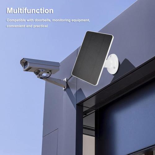 Solar Panel for Security Camera, High Efficiency 4W Camera Solar Panel for DC5V Outdoor Rechargeable Battery Camera, Security Camera Solar Panel Charger with Adjustable Bracket