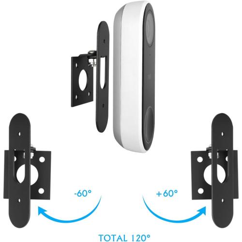 POPMAS Horizontal Adjustable Mount for Google Nest Doorbell (Wired) Left 60 to Right 60 Degree Angle Adapter Bracket