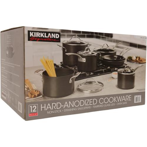 Kirkland Signature 12-piece Hard Anodized Cookware Set