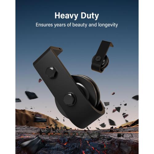 ZEKOO Bifold Barn Door Hardware: 60 inch Bi Folding Door Hardware Kits for 2 Closet Doors - Easy Assembly Smoothly Quietly Bifold Doors Track Kit - J Shape Top Mount Roller - Bi fold Hardware Only