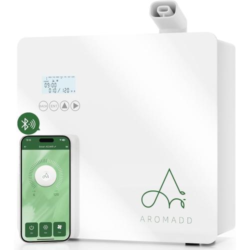3500 Sq.Ft Smart Scent Diffuser - HVAC System | Whole House Aroma & Hotel Collection Diffuser, Waterless Diffuser for Home Large Room, Cold Air Tech, 600mL (White)
