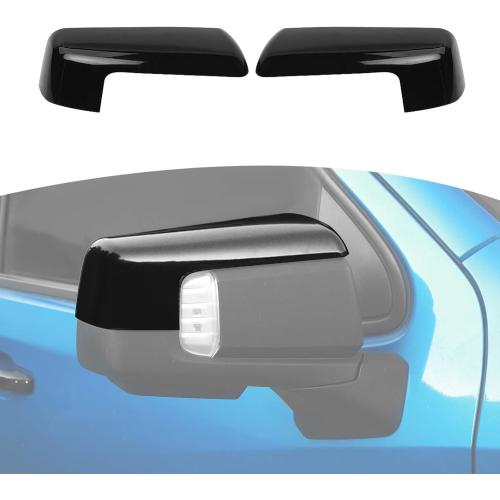 for Silverado Side Mirror Cover Cap Trim Black Fit for Chevy Silverado/GMC Sierra 2019-2025 Black Exterior Accessories 2pcs
