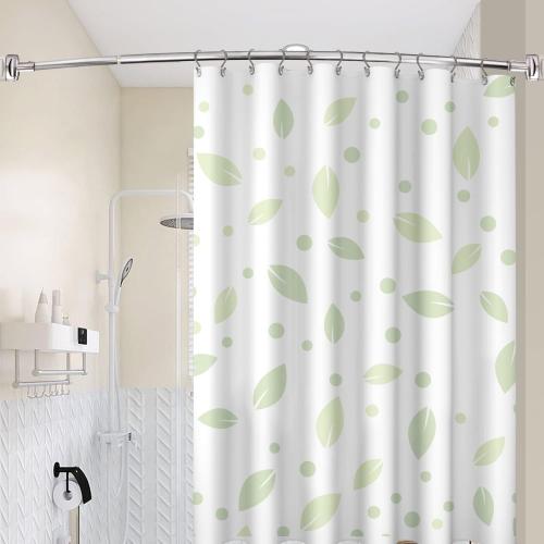 Curved Shower Curtain Rod, TOPROD Round Shower Curtain Rod 48-72 Inches Adjustable, Rounded Bowed Stainless Steel Shower Rods for Bathroom, Bathtub, More Shower Space, Brushed Nickel, Need to Drill