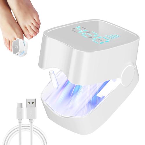Nail Fungus Laser Treatment LED Light Device - Toenail Fungus Treatment, Solution for Damaged Discoloration of Thick Toenails and Fingernails, White