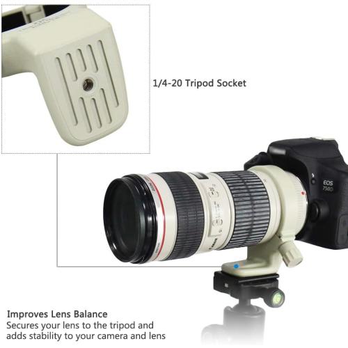 Lens Tripod Mount Ring Collar for Canon EF 70-200mm f/4L is II USM or EF 70-200mm f/4L & EF 70-200mm f/4L is Replaces Canon A-2 Durable ABS -White