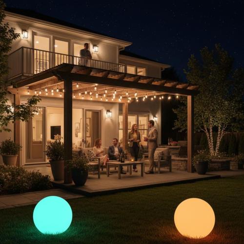 FUTUREPLUSX 2PCS Light Up Beach Balls, 16 LED Pool Ball with Remote Control Glow for Summer Parties Pool Decorations