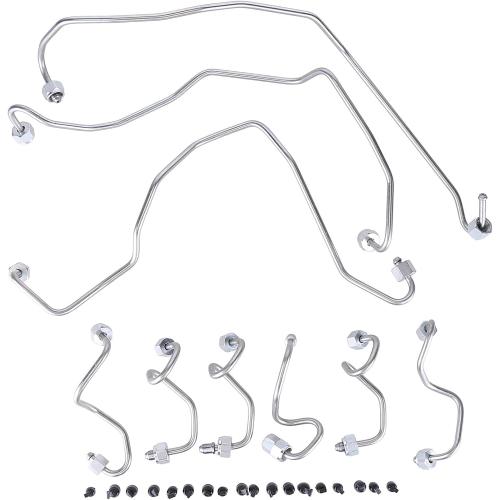 9PCS Engine Injector Lines, Compatible with 2014-2019 Dodge Ram 1500 Jeep Grand Cherokee V6 3.0L EcoDiesel Diesel Injector Set - High Pressure Fuel Lines