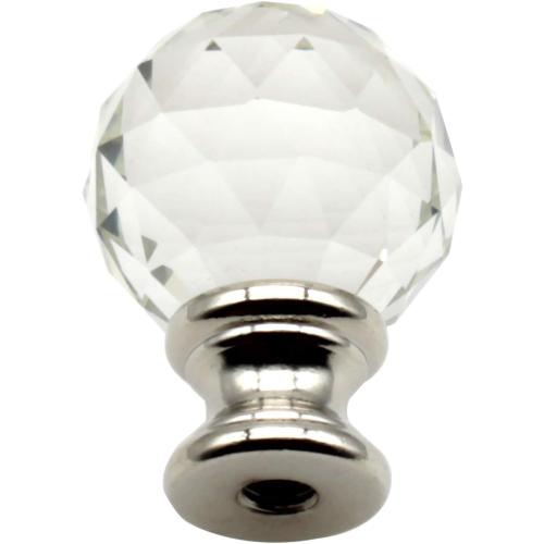 1-3/4 inch Crystal Lamp Finial,FDXGYH 1pcs Lamp Finial Cap Knob Lamp Decoration for Lamp Shade(Clear Crystal)