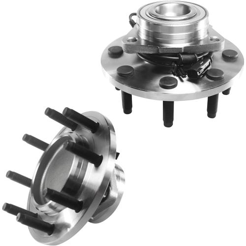 Detroit Axle - RWD Front Wheel Bearing Hubs for 2006 2007 2008 Dodge Ram 2500 3500, 2 Wheel Bearing and Hubs Assembly Replacement Pair Hubs