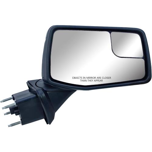 Passenger Right Side Door Mirror Textured Back Cover Power Heated Glass Manual Folding with Temperature and Blind Spot Glass Light For Chevrolet Silverado 1500 from 2019 to 2024