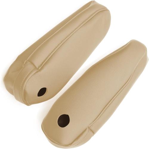 FZJDSD 2 pcs Beige Leather Seat Armrest Cover Compatible with Lexus RX300 RX330 RX350 2003 2004 2005 2006 2007 2008 2009 with Zippered Design
