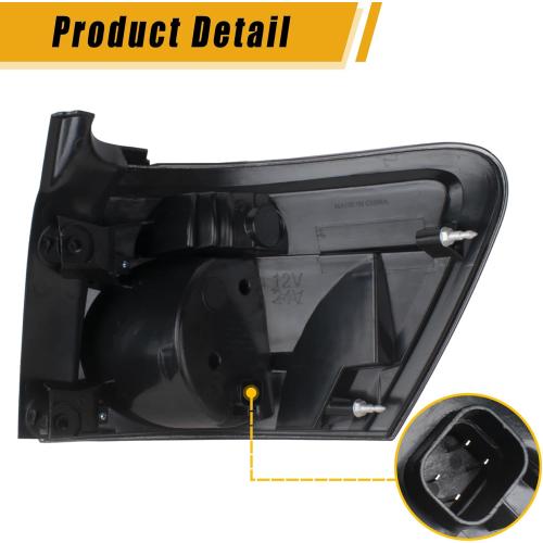 Boine Left Driver Side Tail Light Compatible With 2007 2008 2009 2010 2011 2012 GMC Acadia LED Rear Light Brake Lamps - Bulb Included Replace 20912757 (Left Driver Side)