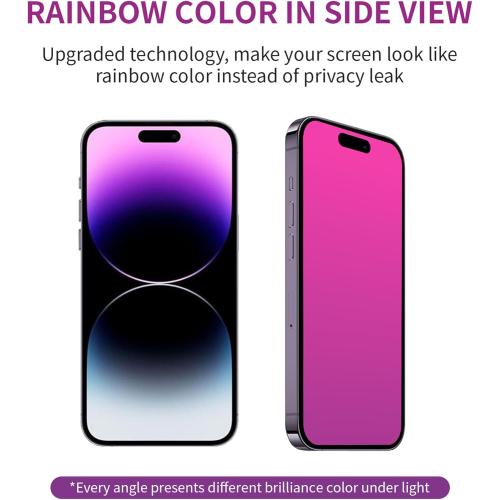 Privacy Screen Protector for iPhone 17 Pro Tempered Glass [2 Pack] Gradient Anti Spy Private Film Accessories Anti Blue Light 9H Hardness Easy Installation Bubble Free Case Friendly [6.3inch]