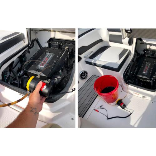 DasMarine 12V 60W Oil Change Pump Extractor, Oil/Diesel Fluid Pump Extractor Scavenge Oil Change Pump Transfer Suction Transfer Pump   Tubes Truck Rv Boat ATV